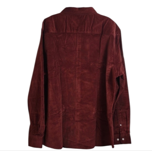 Julian & Mark Shirt XXL Stretch Corudory Mens Nwot Rust Brown - Picture 9 of 15